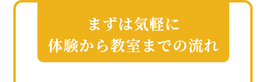 体験から教室までの流れ